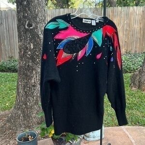 ▶️ Vintage ◀️ 80’s , 90’s silk blend Artsy Sweater
